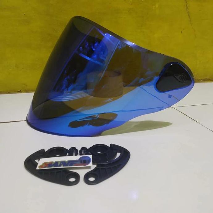 Visor Nhk R6 Visor Nhk R6 Lightsmoke Iridium Blue Redgold