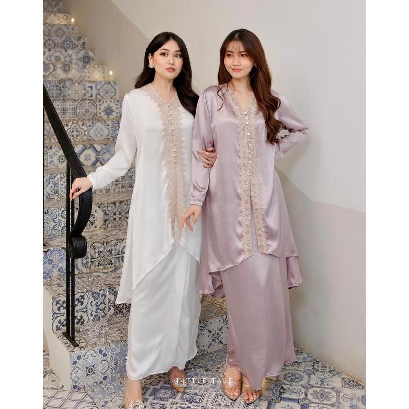 Little Tale Safara Set One Set Kaftan Gamis Abaya Lebaran Wanita Silk