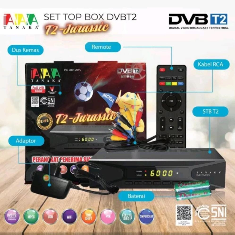 VIREKAMART STB / SET TOP BOX TANAKA JURASSIC BODY BESI /STB TANAKA JURASIC / STB JURASIC METAL DVB T