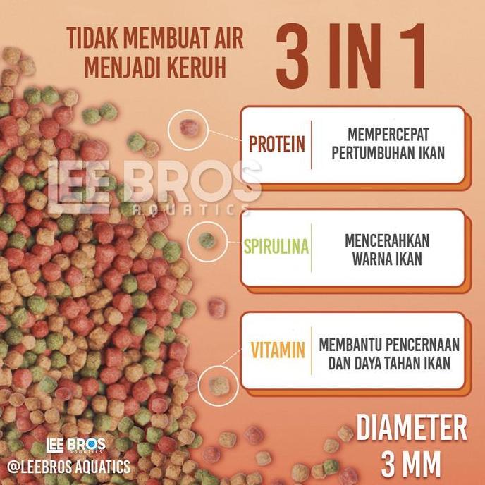 Pescare- Pakan Ikan Koi Premium / Pelet Ikan Koi 3 Mm Spirulina + Growth