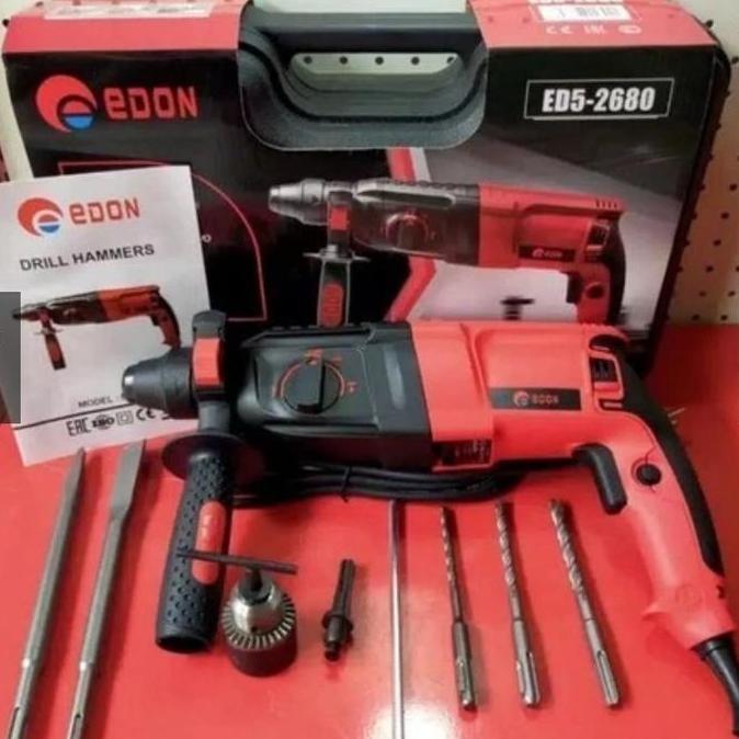 Grosir Mesin Bor Beton Edon 26Mm Rotary Hammer Sds Plus 3 Mode Bobok Bor