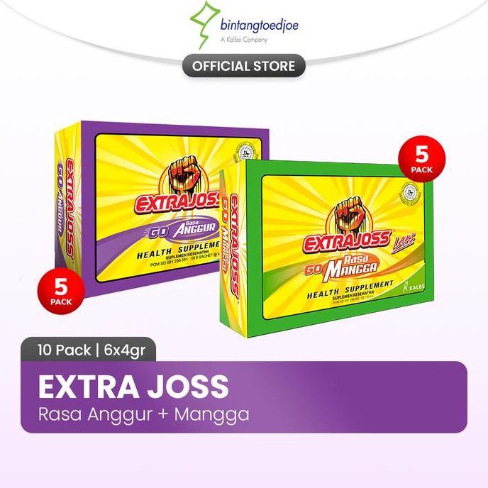 LVIKOM_ - EXTRA JOSS ANGGUR 5 PACK + EXTRA JOSS MANGGA 5 PACK (MINUMAN ENERGI)