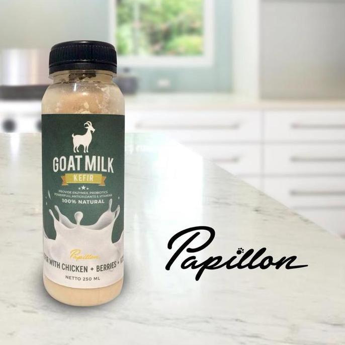 Dogndog- Papillon Susu Kefir Kambing 250 Ml Dengan Chicken Berries & Vco - Kaya Probiotik Vitamin B 