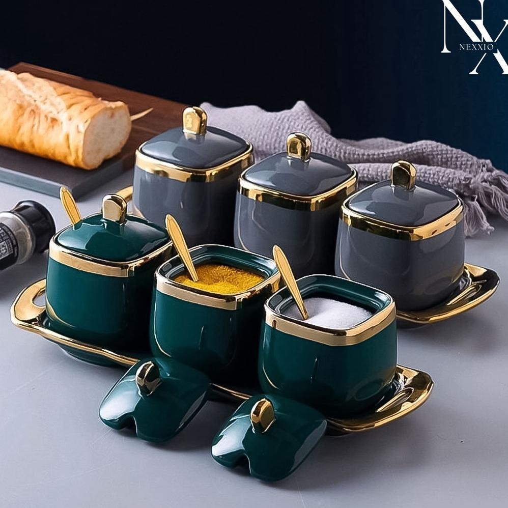 Nexxio Tempat Bumbu Keramik Berlin / Tempat Bumbu Keramik Elegant / Tempat Sambal Keramik Diskon