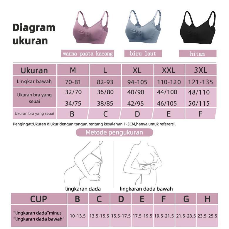 HEMAT Jumbo bra menyusui wanita tanpa kawat nursing bra busa tebal pakaian dalam hamil 937