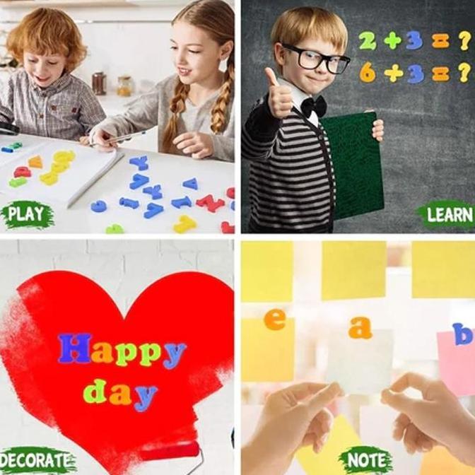 26Buah Abjad Dan Angka Edukasi Magnet Kayu Huruf Abc Untuk Belajar Anak Warni Mainan Edukasi Anak