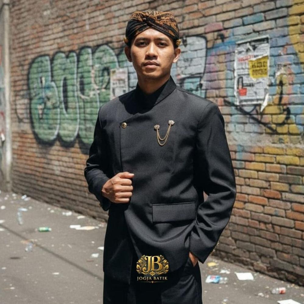 Best Seller Beskap Jawa Among Hitam Warna Lengkap  - Baju Adat Koko Jas Pria Jawa Beskap Jogja Solo 