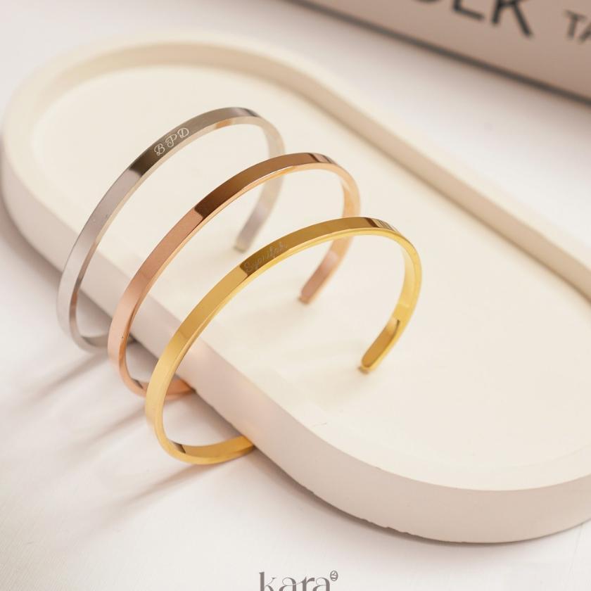 Kara - Classic Bangle Custom Nama | Engravable Bangle
