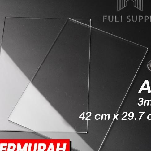Akrilik Lembaran Acrylic Aklirik Mika 3Mm Ukuran A3 Lasercut