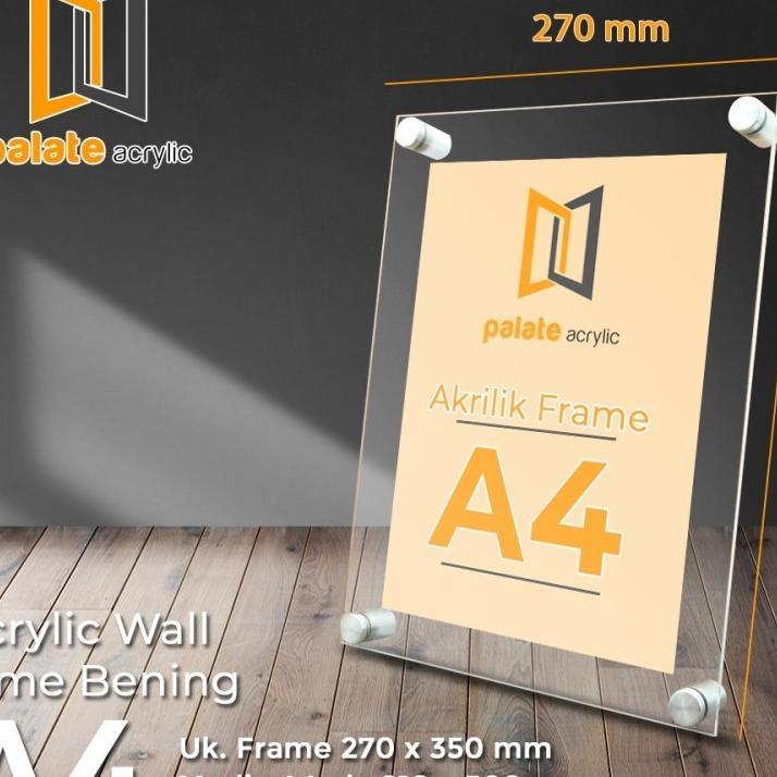 Akrilik Frame A4 / Acrylic Frame A4 2Mm Landscape / Portrait