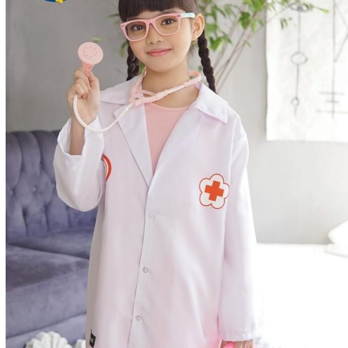 Jas Dokter Anak 110 Tahun | Baju Profesi Dokter Anak Tk Sd | Kostum Dokter Anak Laki-Laki & Perempua