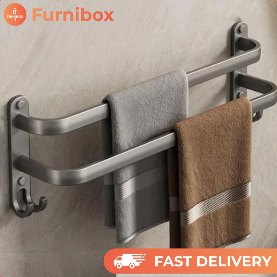 Gantungan Handuk Tempel Dinding Toilet Kamar Mandi Mewah  Gantungan Baju Hotel Mewah Aluminum