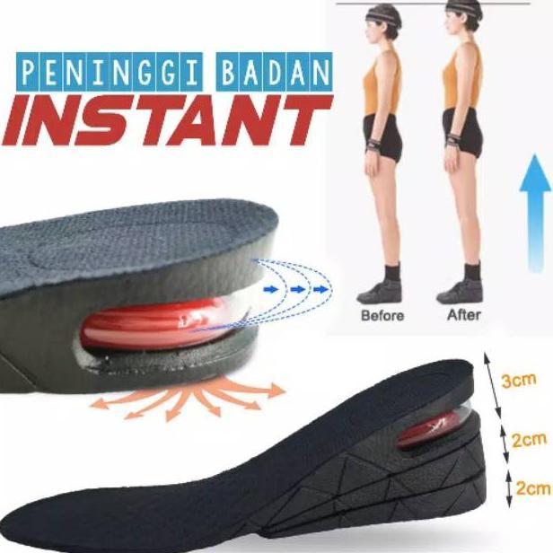 Sol Sepatu Peninggi Badan Instant Insole Kasual Sneakers 2 Layer Sepatu Pria Wanita