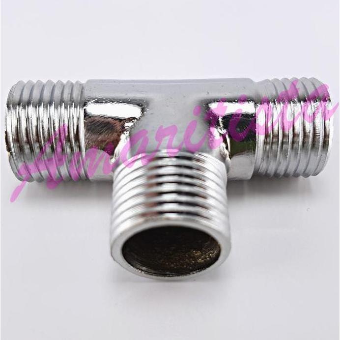 T besi chrome Drat luar 1/2" 1/2 inch segitiga sok sock
