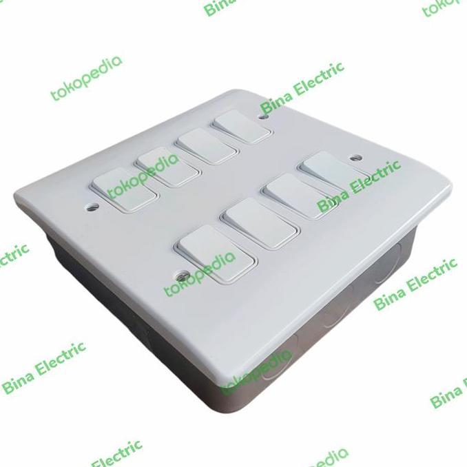 Ready Saklar MK GridSwitch 8 Gang K3683WHI Sakelar MK Grid Switch 8Gang