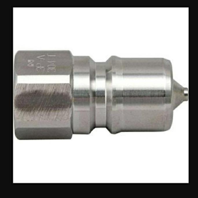 Nitto Kohki 6P-A Stainless Plug Cupla 3/4" Female Thread FKM