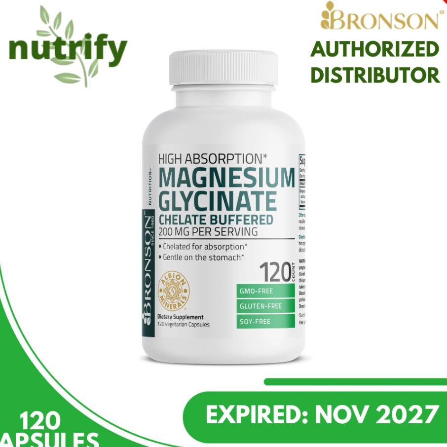 Bronson Magnesium Glycinate 200 Mg 120 Kapsul