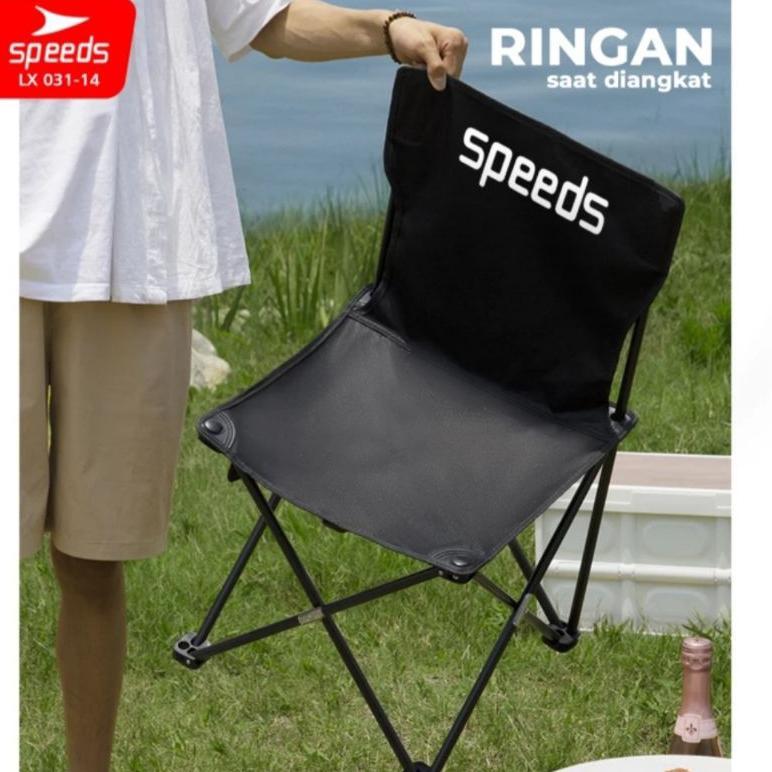 Paket Hemat Speeds Kursi Lipat Outdoor Potrtable Camping Mancing Hitam Xxl