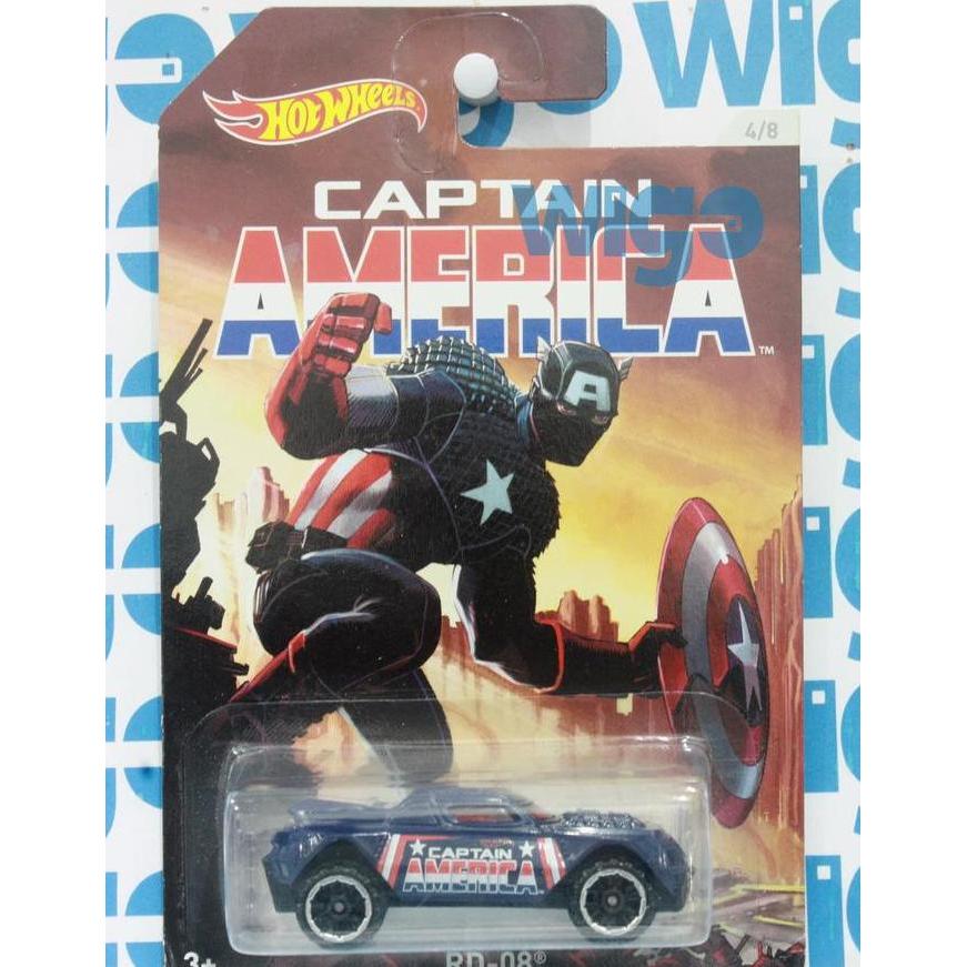 Hot Wheels RD-08 biru tua Captain America Hotwheels Diecast