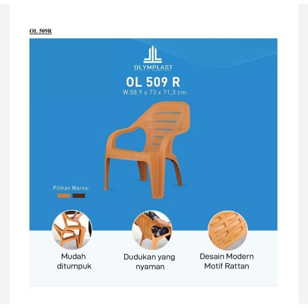 Kursi Santai Kursi Sandar Rotan Olymplast Kursi Teras Olymplast Ol 509