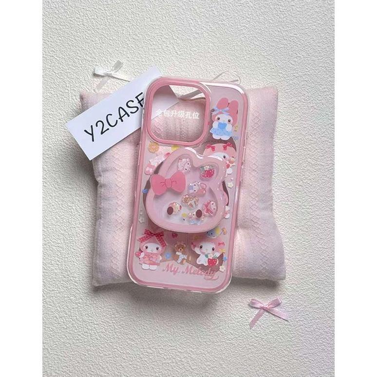 CUCI GUDANG Pink Melody Lucu Case Hp Iphone 17 Air 17 Pro Max Xs Max 16E 14 Pro Max 13 Pro Max 15 Pr