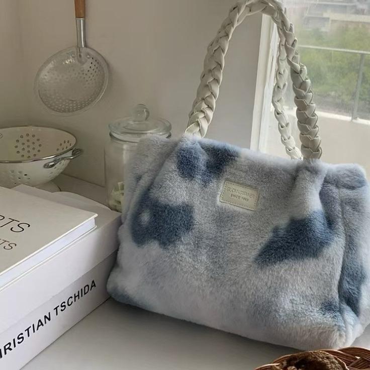 Tas Bahu Wanita Bulu Tas Cewek Tote Shoulder Furry Bag Gt 2070