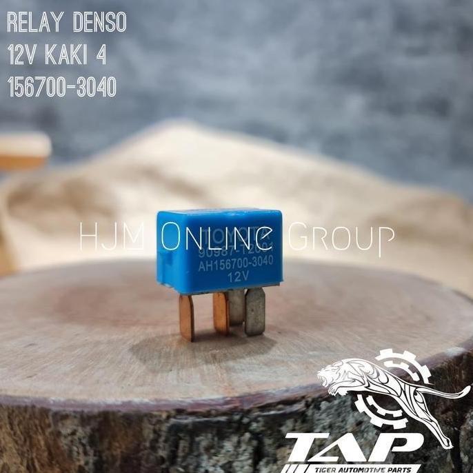 RELAY BIRU DENSO 12V KAKI 4 + SOCKET SOKET RELAY