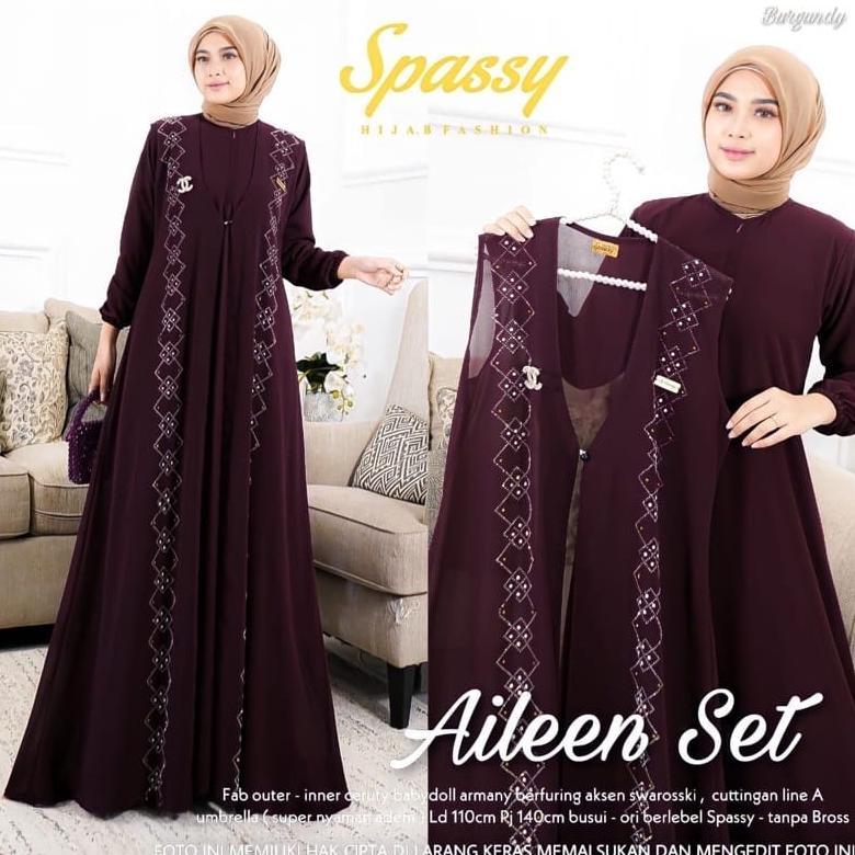 [Ada Jumbo] Aileen Set / Ailen Dres / Aileen Dress / Aileen Gamis Produk Populer