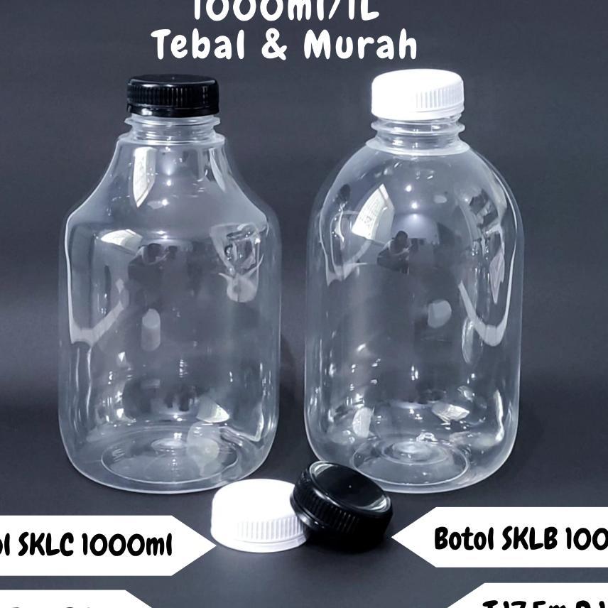 (Isi 6Pc) Botol Sklc 1000Ml / Sklb 1000Ml / Botol Pet Gendut 1000Ml / Botol Kemasan Minuman Pet / Bo