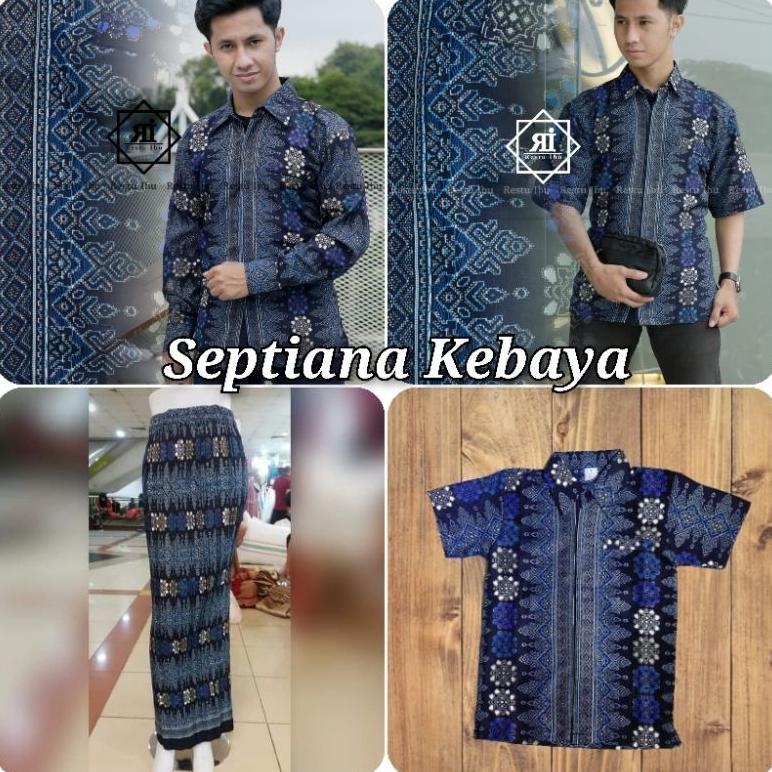 Best Seller Sk - Baju Kebaya  Couple  Ibu Besan Warna Navy / Kebaya Modern  Tunangan  Couple  Keluar