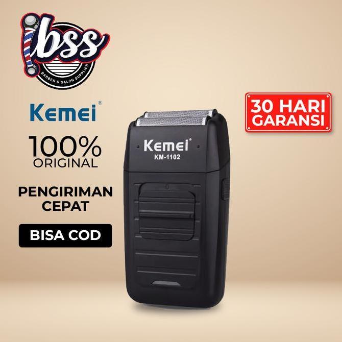 NEW KEMEI SHAVER KM 1102 - ALAT CUKUR KUMIS DAN JENGGOT / MATA PISAU KEMEI 1102 / KEMEI ORIGINAL / I