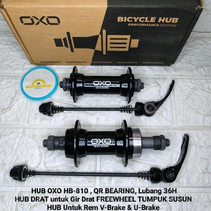Hub 36H OXO HB201 HB810 BEARING QR Alloy DRAT ULIR Gir Freewheel Tumpuk MultiSpeed Sepeda MTB Federa