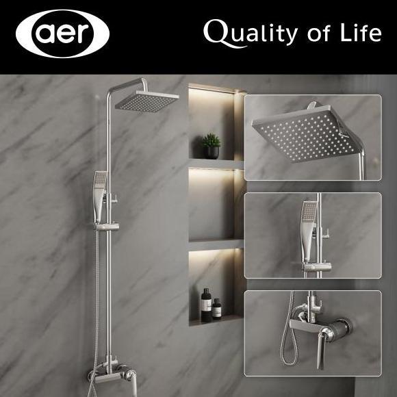 AER Mixer Shower Set Panas-Dingin, Kran Air, Keran MS