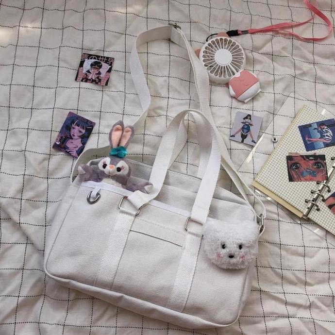 TB-03 tas sekolah jepang selempang wanita import seifuku bag leather murah