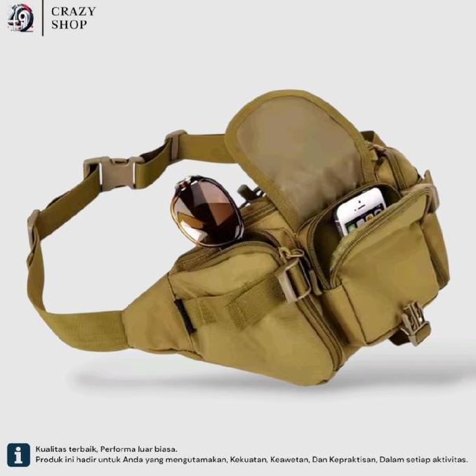 NEW TAS PINGGANG WAIST BAG TACTICAL OUTDOOR MILITARY ORI