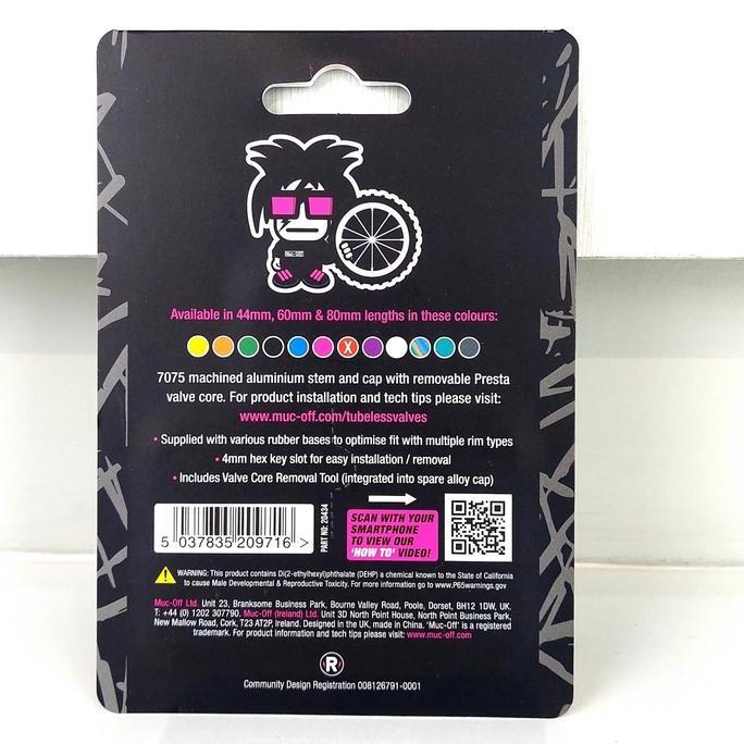 Muc Off Pentil Valve Tubeless Presta 80Mm 60Mm Tubeless Valve
