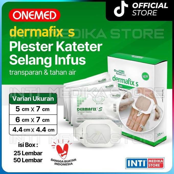ONEMED - Plester Infus DERMAFIX S Kateter Anti Air Transparan