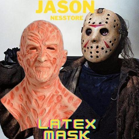 New  Topeng Jason Freddy Krueger Latex Mask Costumes Adult Party Costume Halloween