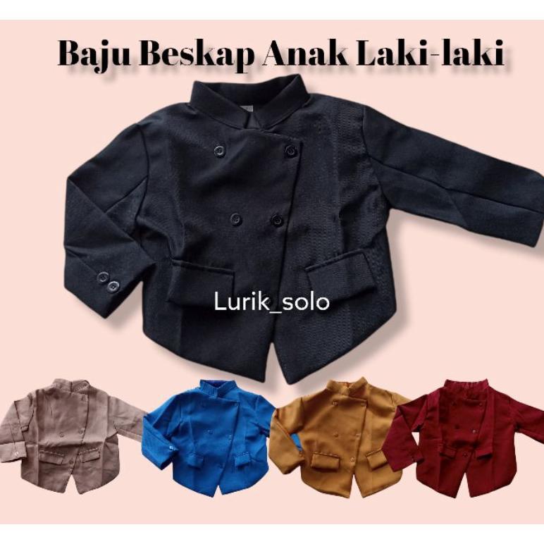 Free Ongkir Baju Beskap Anak Laki-Laki - Baju Tedak Siten - Baju Adat Jawa Anak Laki-Laki - Beskap A