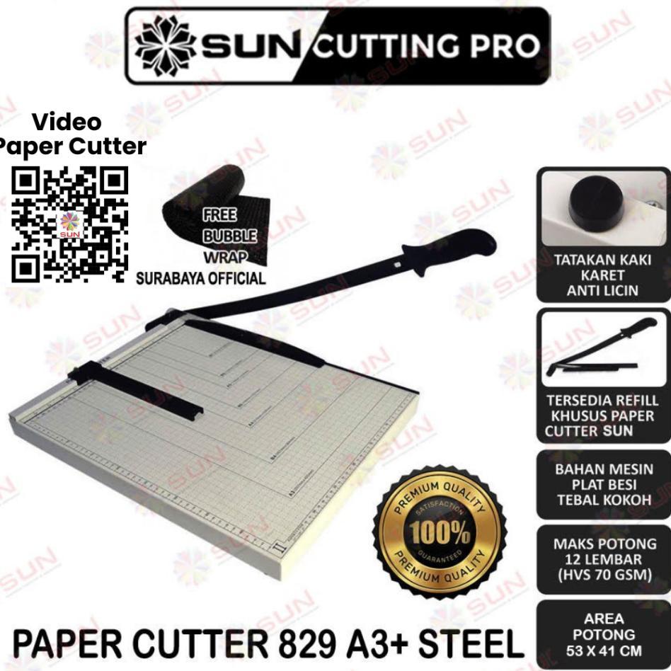 Paper Cutter A3 / A3+ ( Alat Potong /Mesin Pemotong Kertas Hvs, Sticker, Dos, Pvc Id Card, Yellow Bo