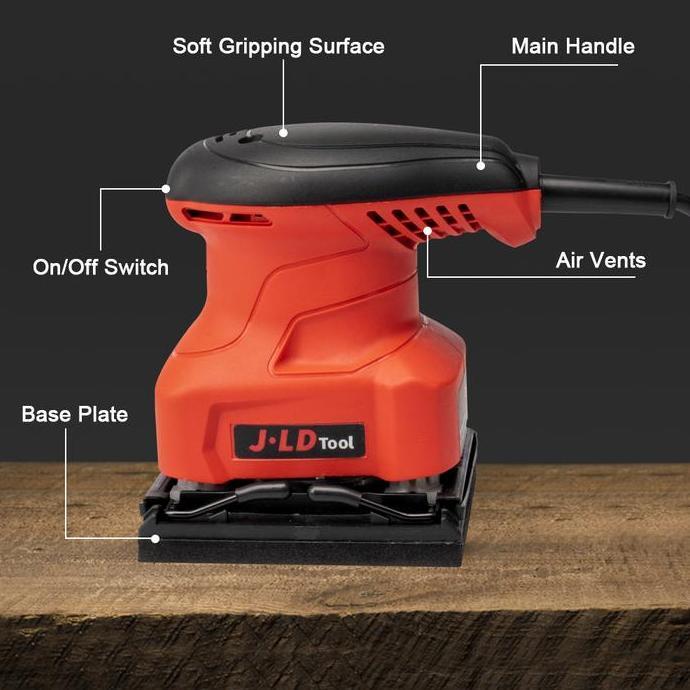 J.Ld Mesin Amplas Kayu Listrik 4510 Finishing Sander Palm Sander Untuk Amplas Kayu, Besi Dan Tembok 
