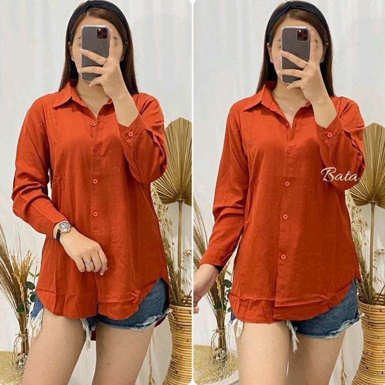 Termurah / Hot Sale Kemeja Rayon Wanita / Kemeja Polos Cewek / Kemeja Polos Kantor / Kemeja Rayon Tw