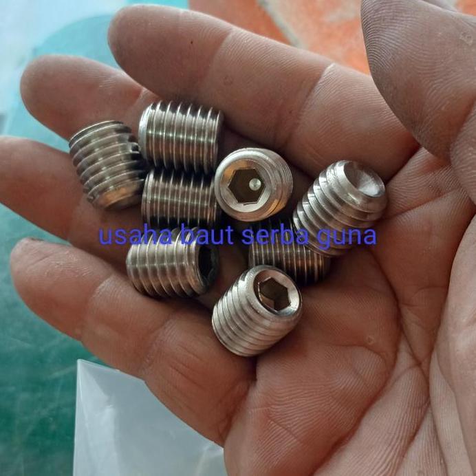 baut L tanam stenlis 316 M 10x15 pitch 1,5 kunci L 5.set screw/ imbus