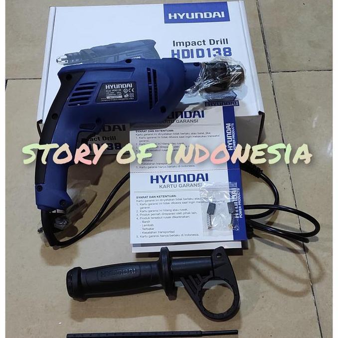 Mesin Bor Tangan / Impact Drill 13 mm HDID138 Hyundai