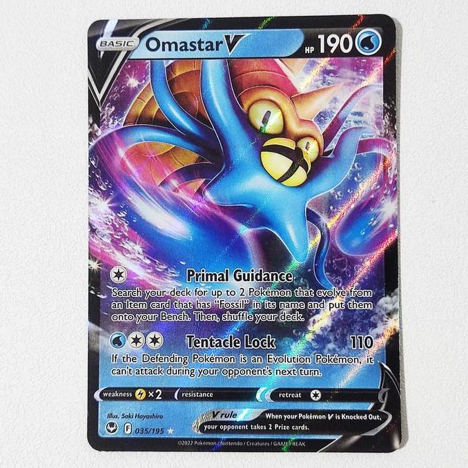 Omastar V 035/195 - Silver Tempest Pokemon Card English TCG