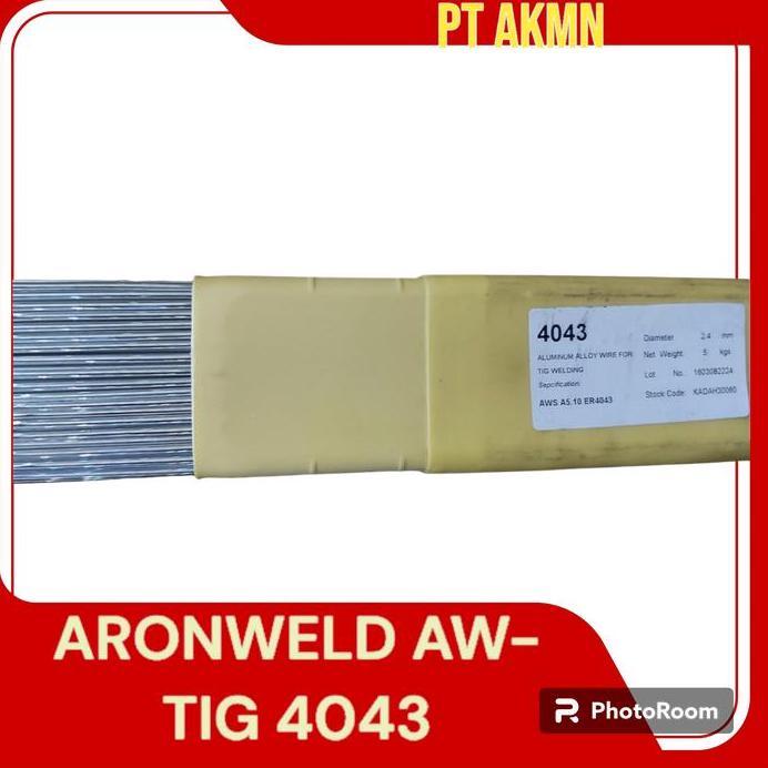 KAWAT LAS ALUMINIUM TIG ER4043 4043 1.6MM 2.4MM ARONWELD
