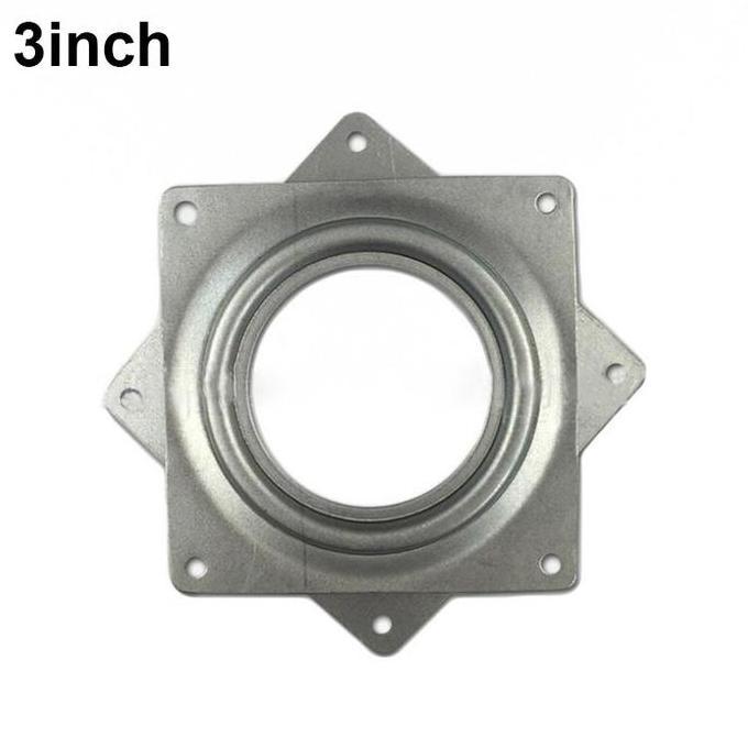 BLAZONE 3 Inch Meja Putar Braket Ring Besi Persegi Untuk Kursi Etalase Lazy Susan Display Kue Roti