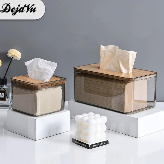 Dejavu Tempat Tissue Dapur Tempat Tisu Kamar Mandi Kotak Tisu Kayu Transparan Kotak Tissue Kamar Man