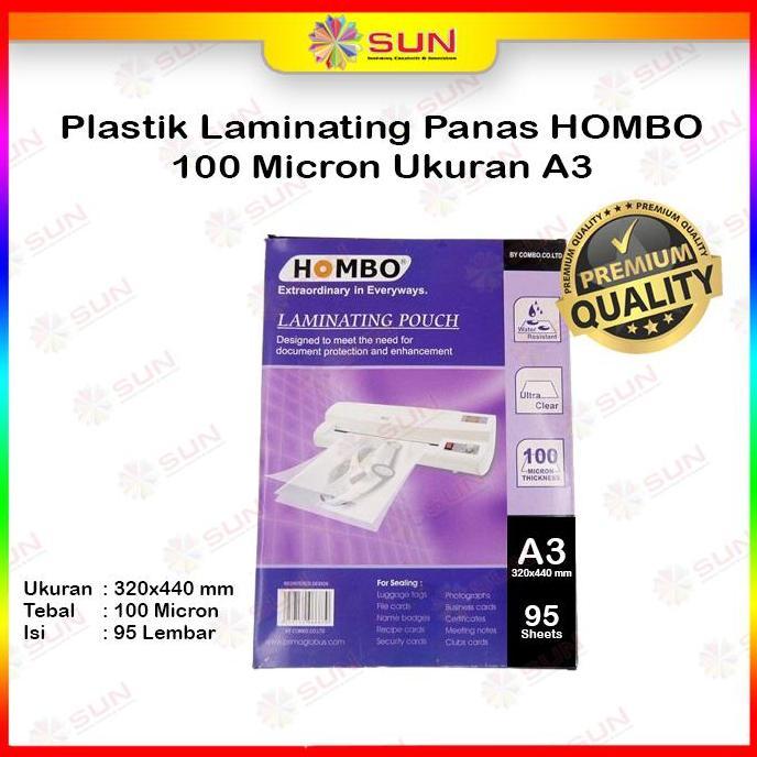 Lansungkirim- Plastik Laminating Laminasi Panas Gk-Tech / Hombo / F4 / A4 / A3