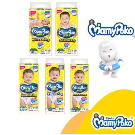 Pannolino- Mamypoko Pants Xtra Kering Nbs44 S38 M32 L28 Xl26 Mami Poko Popok Bayi Ekstra Tipis